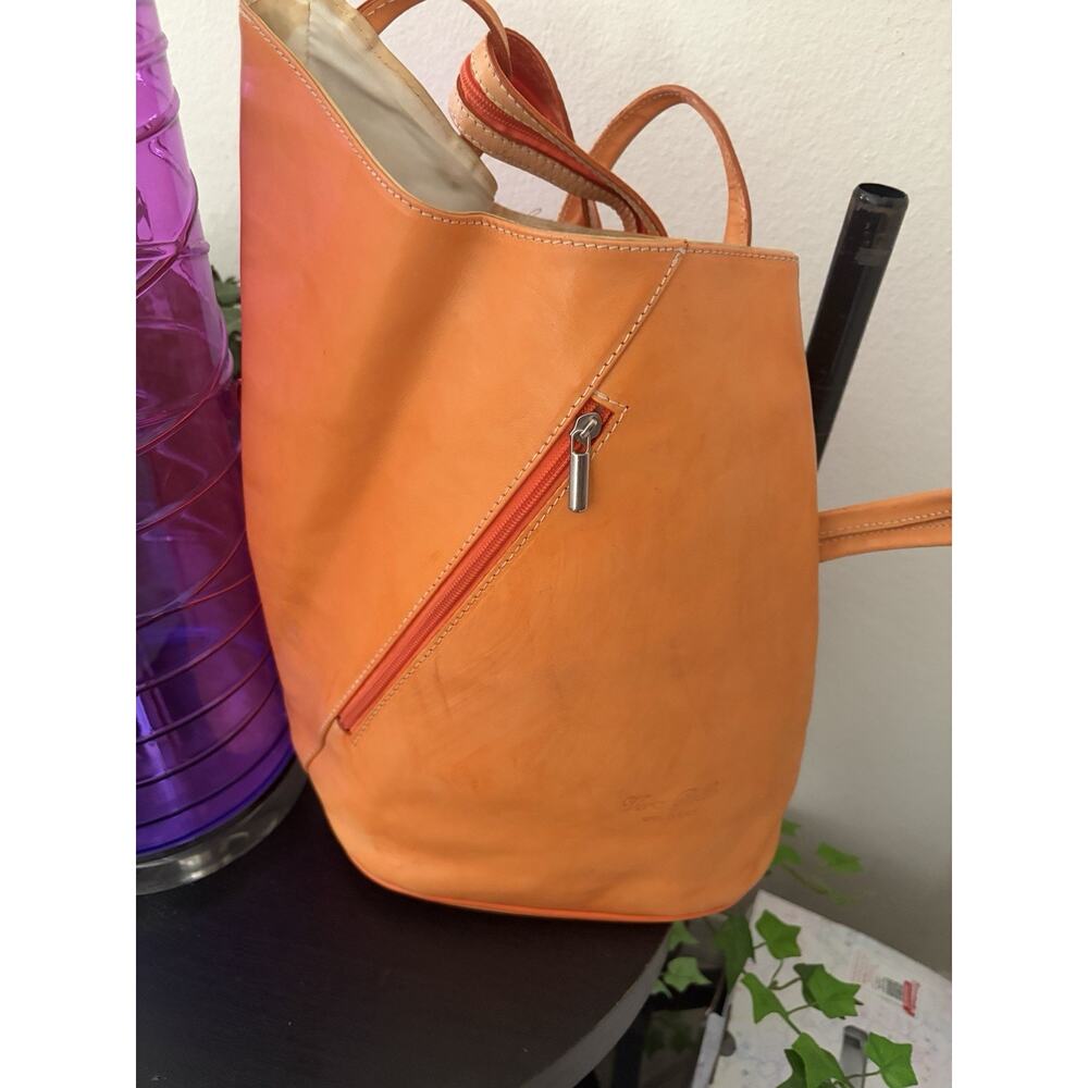 Vera Pelle Orange Backpack 226